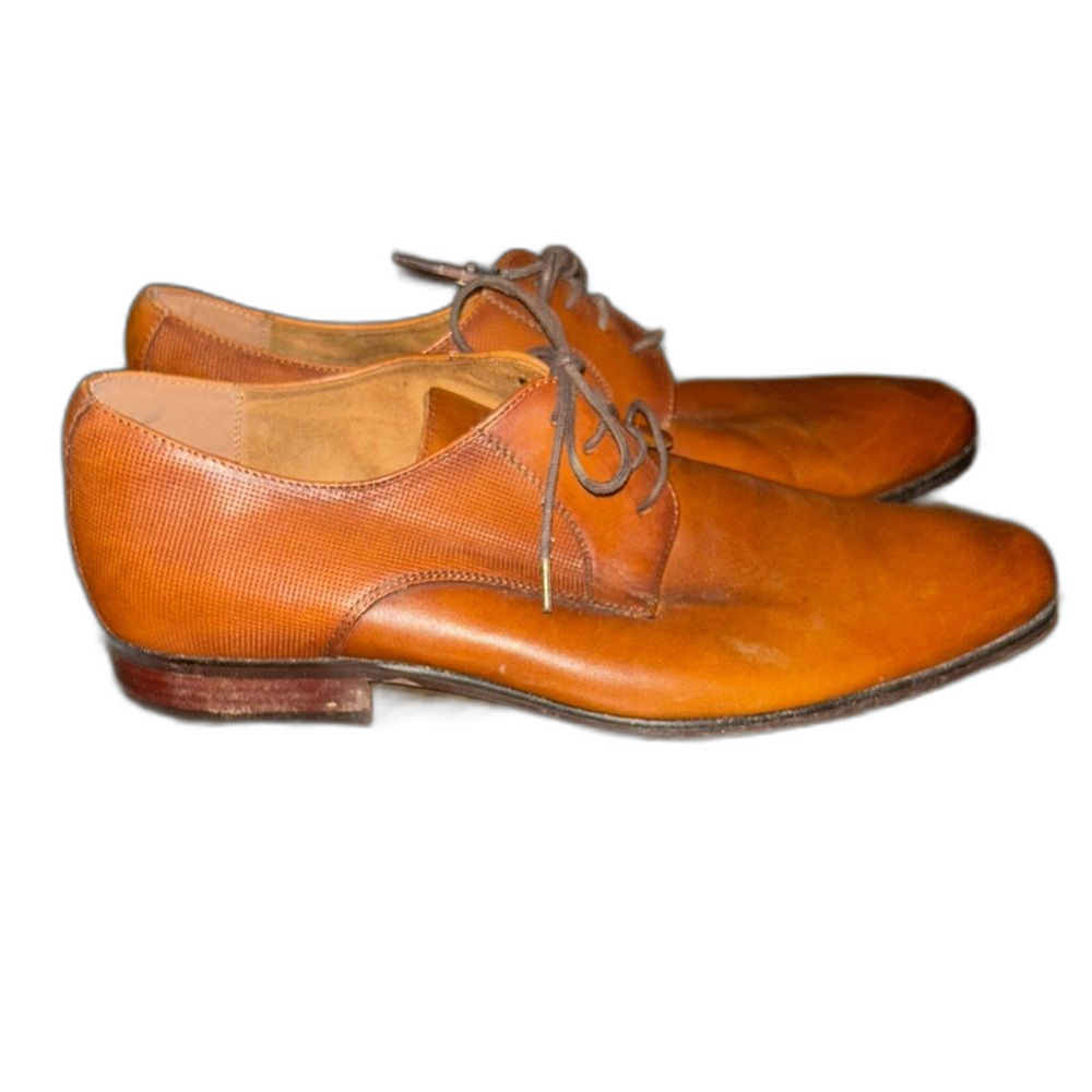 Florsheim Tan Brown Leather Oxfords Mens 12 Shoes work office dress Laceup